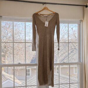 NAADAM V Neck Cashmere Dress Size Small - Brand New with Tags